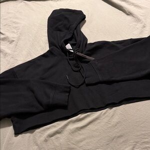 PINK Victoria's Secret Black Cropped Hoodie